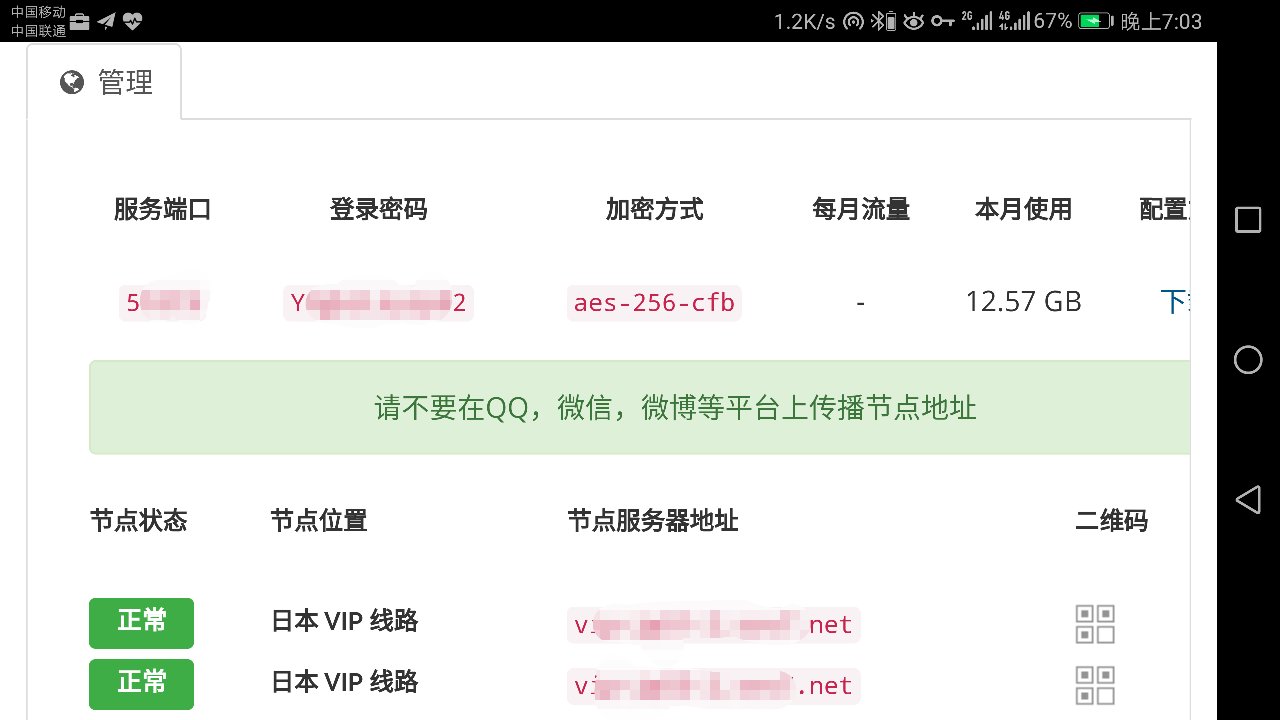 Shadowsocks configure